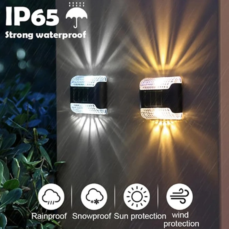 

Solar Lights Outdoor Bright Fence Lights Solar Powered Outdoor Waterproof Patio Decor,Solar Deck Lights For Outside