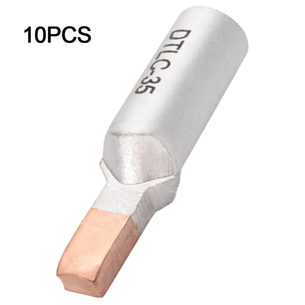 10pcs DTLC Wire Terminal Cable Lugs Copper Aluminum Wiring Connector Nose Electric Power Fittings For Circuit Breaker 10-95mm2