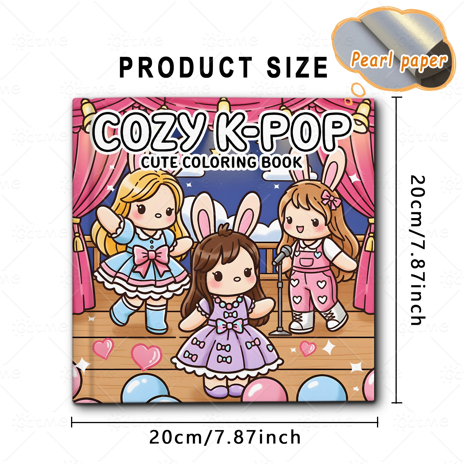 COSY K-POP Malbuch mit kräftigen, einfachen Mustern für Erwachsene, niedliches Zeichenbuch, perfektes Geschenk für Party und Geburtstag – Detail 3