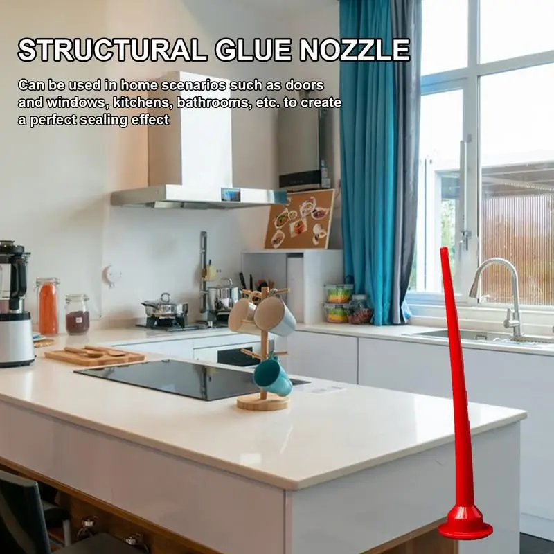 Caulk Extended Reach Nozzle Universal Long Nozzle For Glue Multi-Purpose Sausage Glue Nozzle Adhesive Accessories For Window