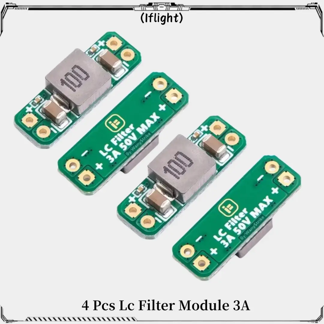 4 個の LC フィルターモジュール 3A 5-30V 内蔵逆極性保護 FPV ドローンの放射干渉の影響を軽減