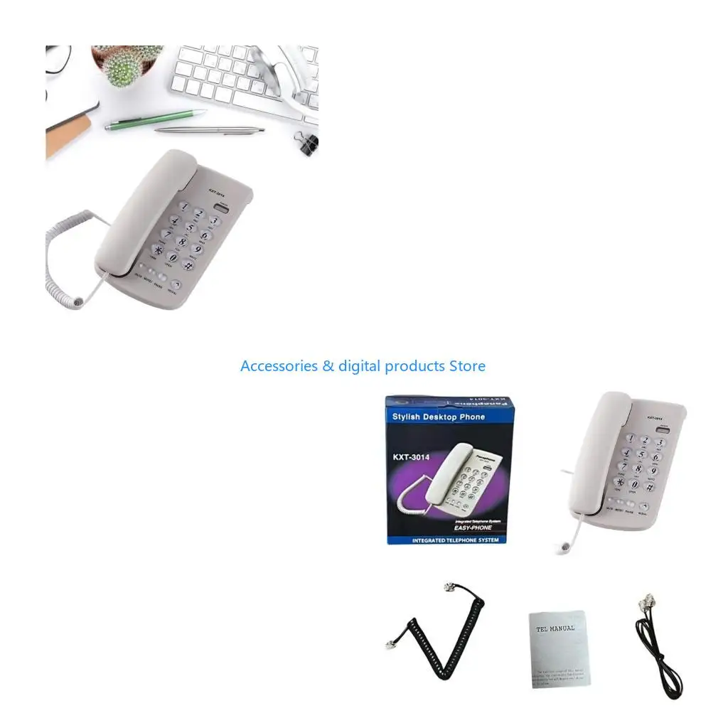 77JD Corded Phones Landline Home Phone Landline Phones Big Button Landline Telephone