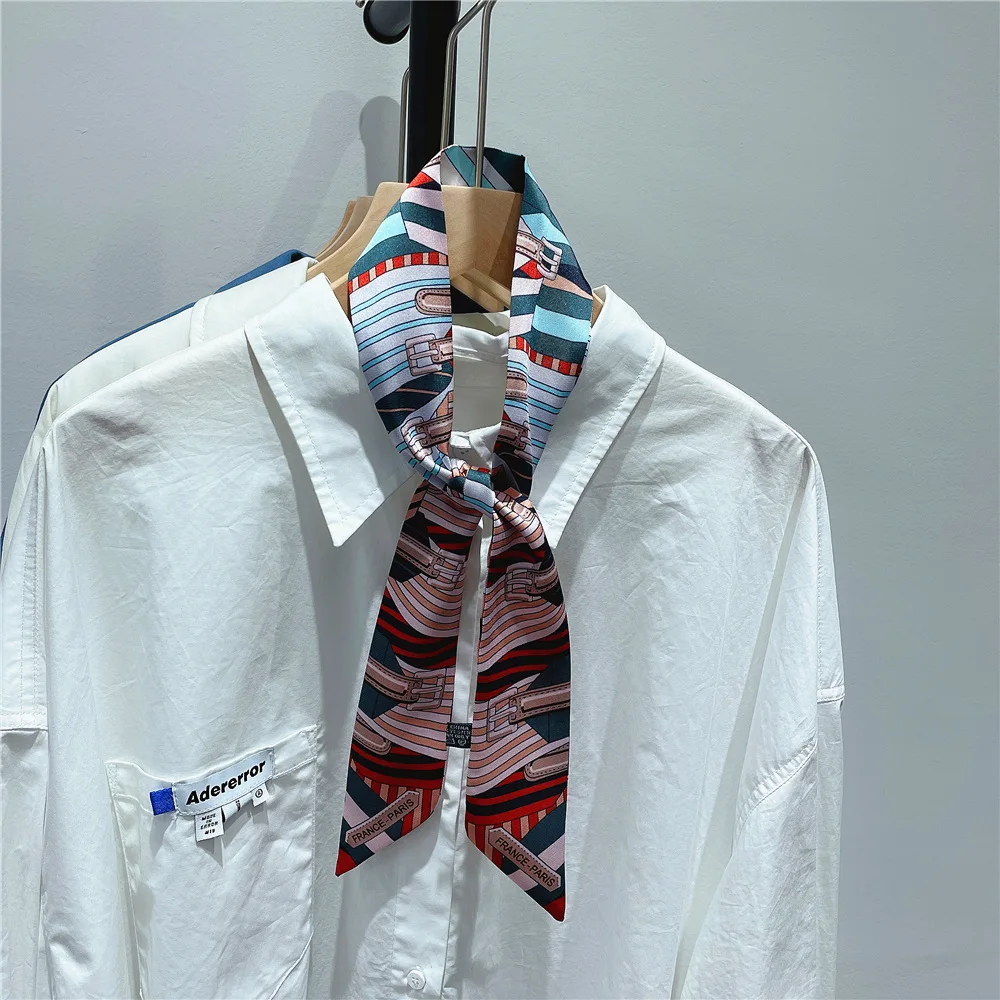 النسخة الكورية من الفصول الأربعة تنوعا اللون مطابقة نمط المرأة التفاف حقيبة طويلة الشريط عقال غاسل 5*90 سنتيمتر #5