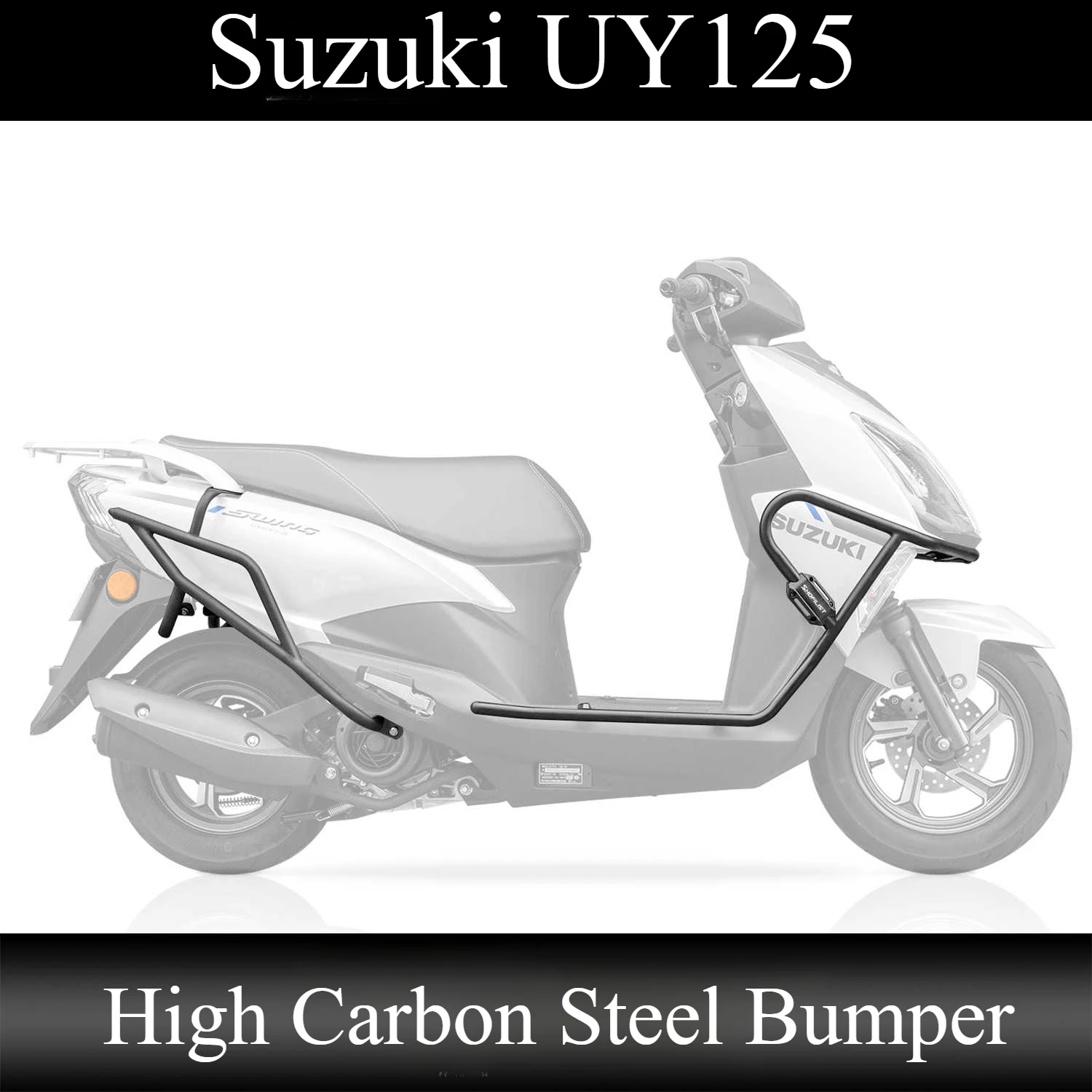 High Carbon Steel Bumper Large Bumper Anti Fall Bumper Thickened Body Frame Front Bumper Rear Bumperfor Suzuki UY125