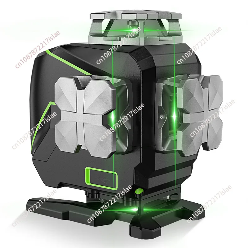 S04CG 4D 360 16 Lines Laser Level Self Leveling Aaa Battery Magnetic Bracket&Durable Design