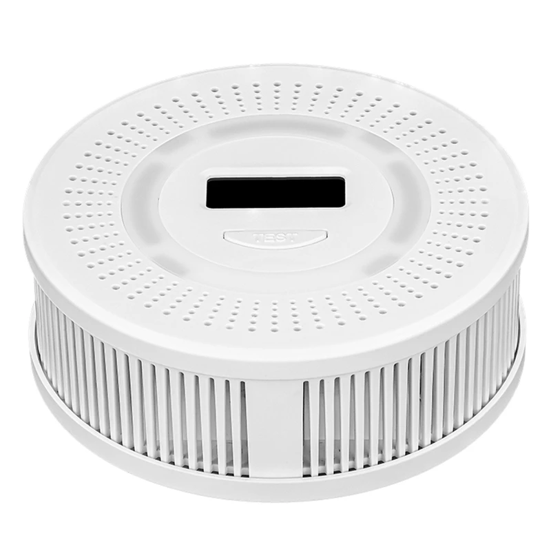 1 Piece 2-In-1 CO Carbon Monoxide Alarm & Smoke Detector Sensor Security Protection Sound Alarm Gas White For Home