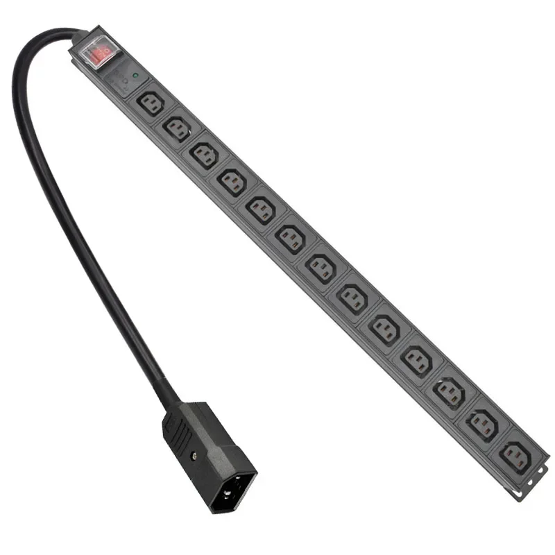 

Network Rack PDU aluminium alloy Power Strip 13 Ways C13 output socket With SPD C14 C20 US L6-30P EU UK Little South Africa PLUG