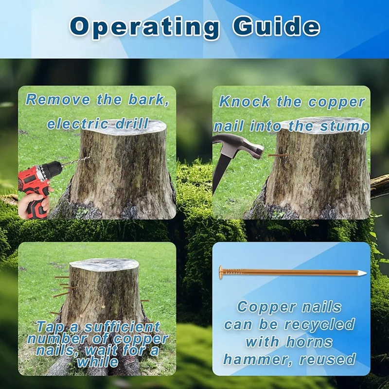 Copper Nails To Killing Trees,3.5 Inch Pure Copper Nails Bulk,Stump Removal Spikes Hardware Nails For Trees