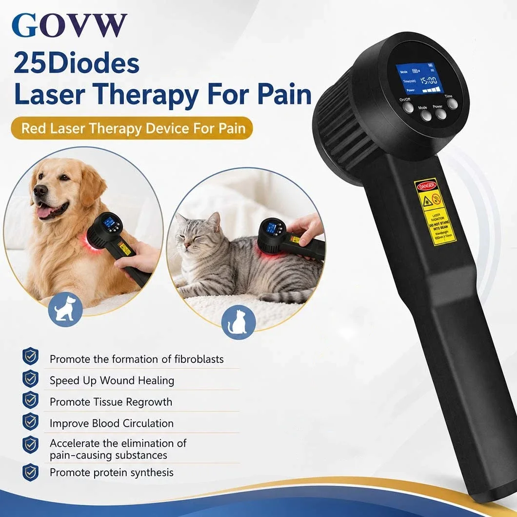 8W Class IV Cold Laser Therapy Device Near Infrared Light Therapy Non-Invasive Pain Relief Reduce Inflammation Muscle Repair