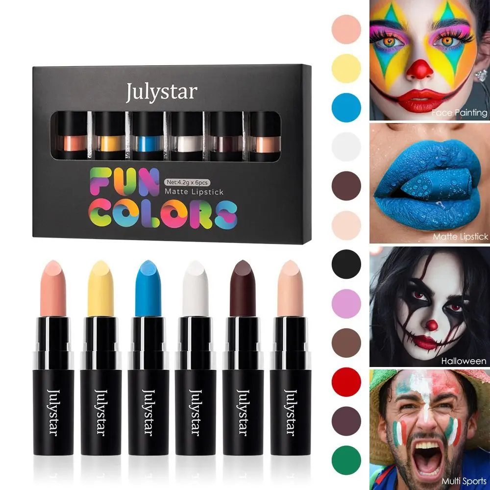 

Exaggeration Matte Lipstick Long-lasting Easy To Color Lipstick Set Non-Stick Cup Waterproof Lip Makeup Cosmetics Women