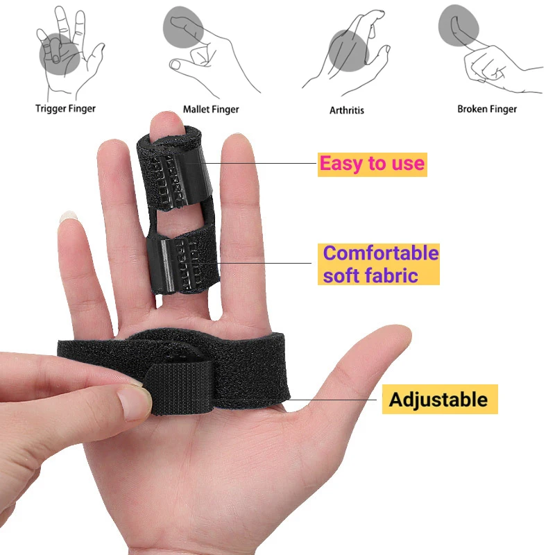 Pexmen Trigger Finger Splint per mano destra e sinistra Mallet Finger Brace per indice medio anello Pinky rilascio dolori di artrite