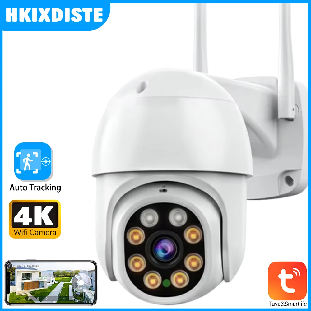 

Tuya 8MP WIFI IP Camera PTZ 4K Smart Life Manual Detection Full Color Night Vision Outdoor 2-Audio Security Surveillance Camera