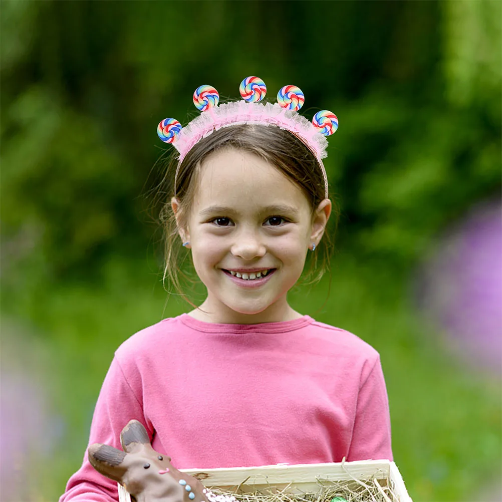 

Headband Candy Cute Hairband for Birthday Parties Accessories Plastic Lollipop Headbands