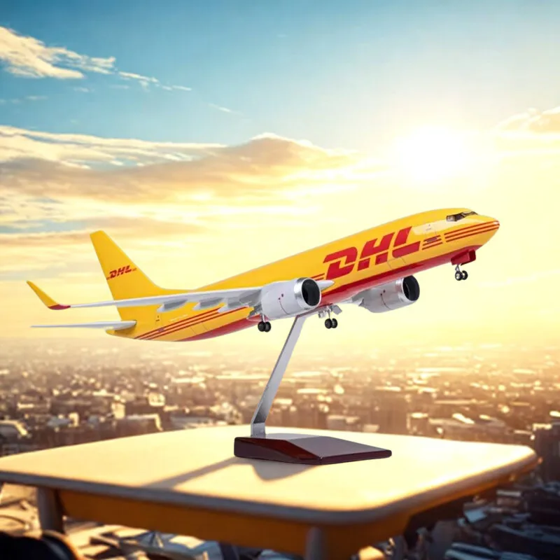 

Proportional 1:85 Airplane Model DHL Cargo Express Airline B737 Resin Toy Plane Model Model Plane Parts Airplane Accessories