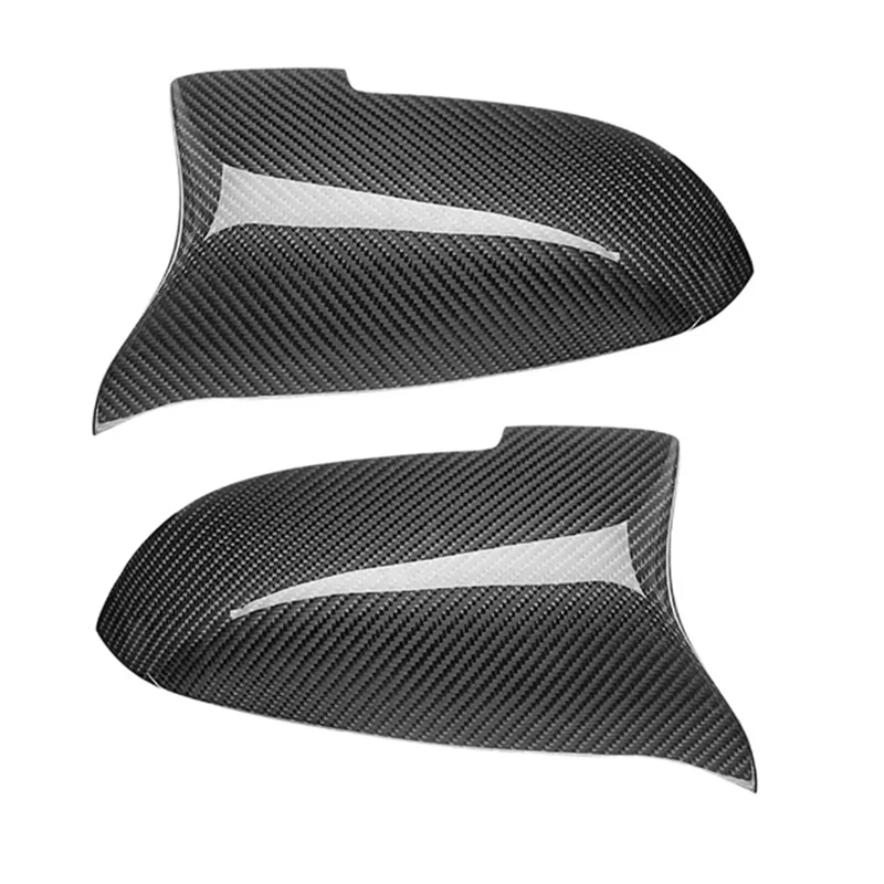 

ABQB-Car Rear View Mirror Cover Carbon Fiber Side Mirror Shell Rearview Housing For BMW 5 Series F10 F11 F18 2014-2018