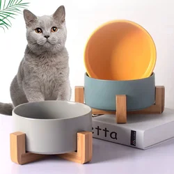 Self-Assembly Ceramic Double Cat Bowl Dog Bowl 400ML Pet Feeding Water Bowl Cat Puppy Feeder Product SuppliesFood Water Bowls