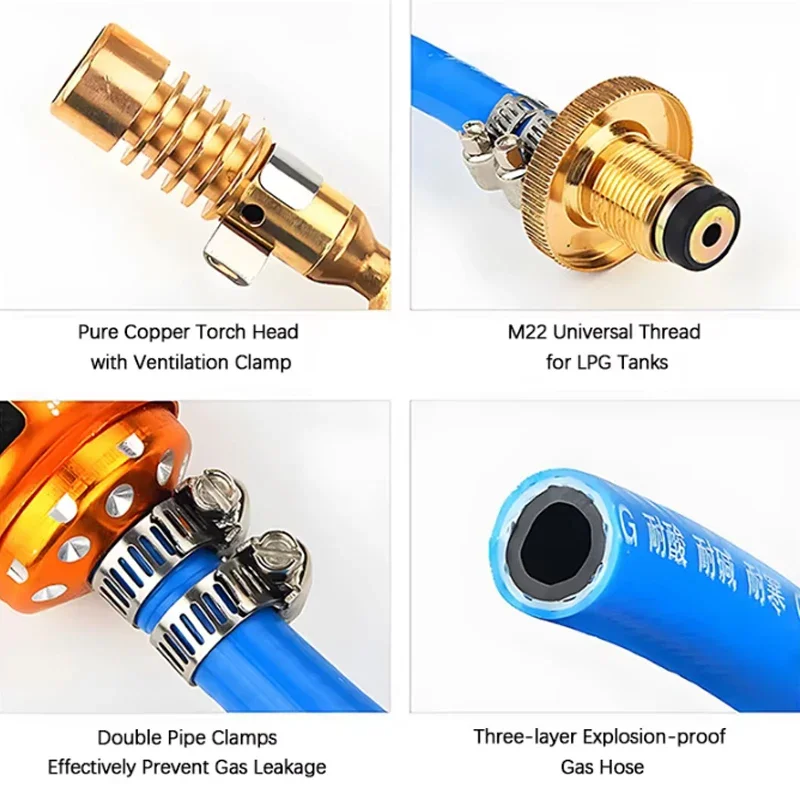 Nova chama tocha de soldagem cobre alumínio ferramenta de solda liquefeito gás propano tocha para metais preciosos fusão gás tocha ventilador