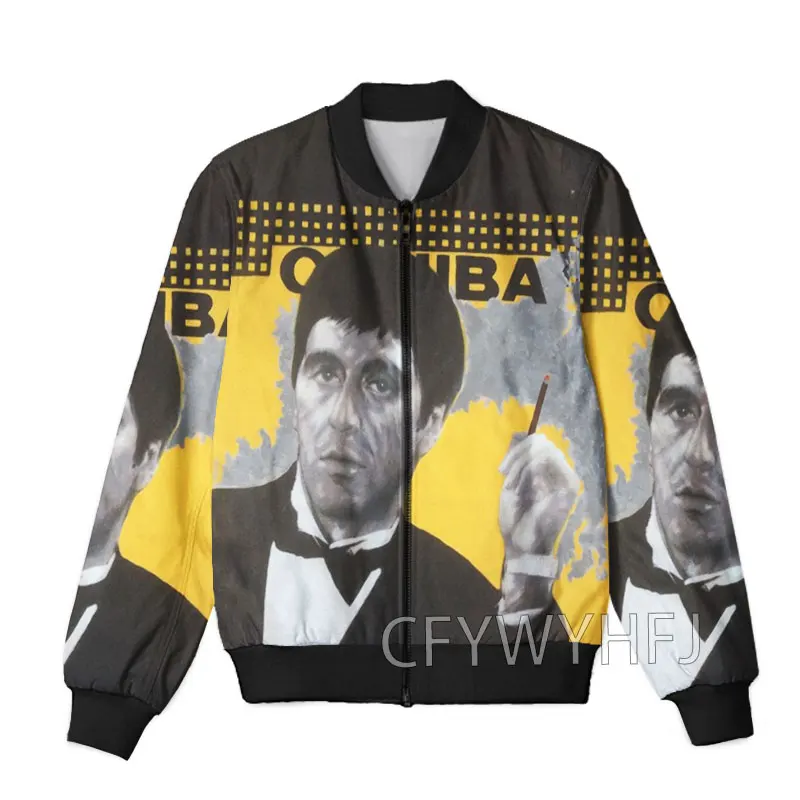 CAVVING 3D Printed  Scarface  Zipper Bomber Jackets Men Overcoat Mens Coat Zip Up Jackets for Women/Men