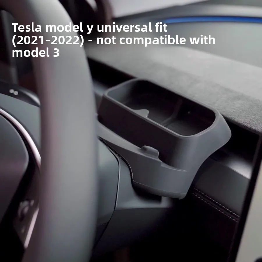 For Tesla Model 3 Highland Model Y Steering Wheel Sunglasses Holder Silicone Storage Box Car Interior Organizer Accessories