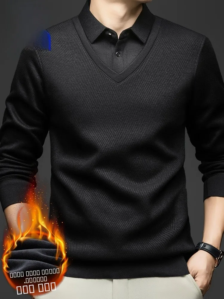 

Мужской зимний свитер Loomen Fce с воротником-стойкой, вязаный, утепленный, повседневный, модный, для молодежи