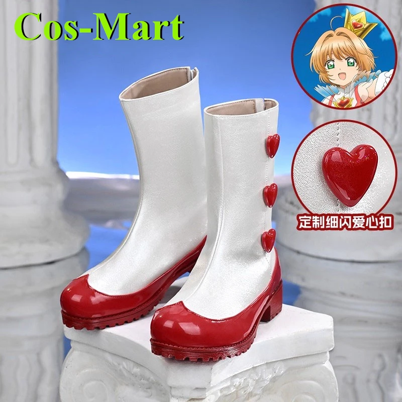 

Cos-Mart Game Cardcaptor Sakura Shoes Cosplay Costume Kinomoto Sakura Party Rose Heart Combat Suit Anime Props Shoes