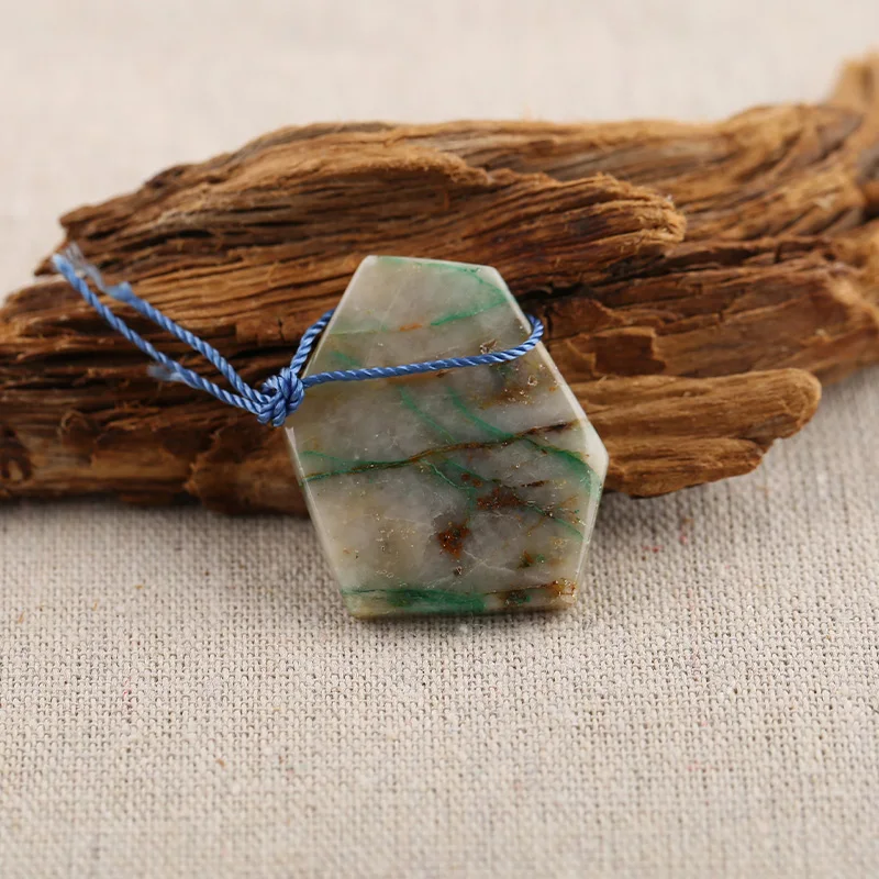 B&F Nugget Chrysocolla Pendant Beads, Handmade Natural stones beads, Polished Stones for jewelry Making Supplies