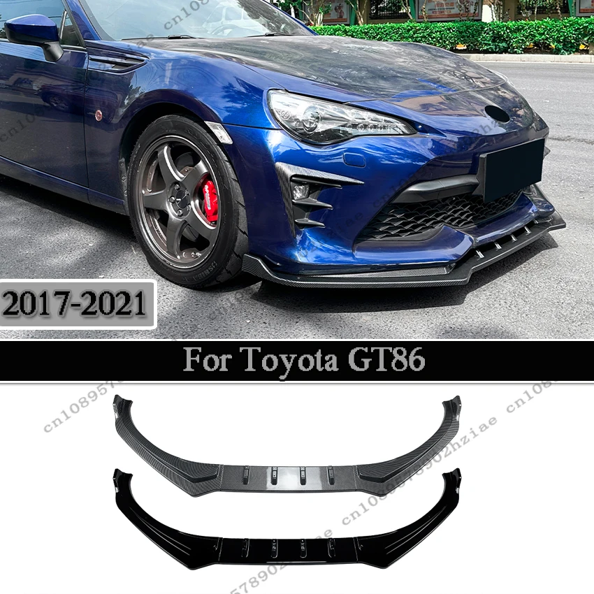 

Передний спойлер для Toyota GT86 2017 2018 2019 2020 2021, передний бампер, лопата, сплиттер, внешняя модификация, глянцевый черный ﻿ Тюнинг
