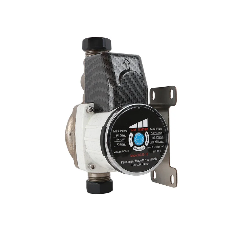 DC Booster pump 24V high head large flow water 2.1m ³/Hour heater pipeline booster household  permanent magnet fully automatic