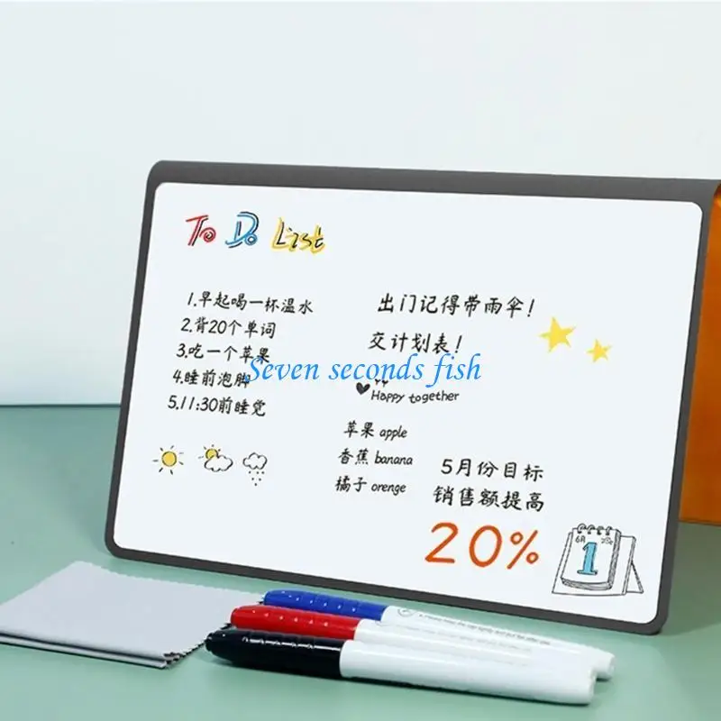 L74B Meja Kecil Menghapus Papan Besar Papan Besar Double-Side Whiterboard Notebook