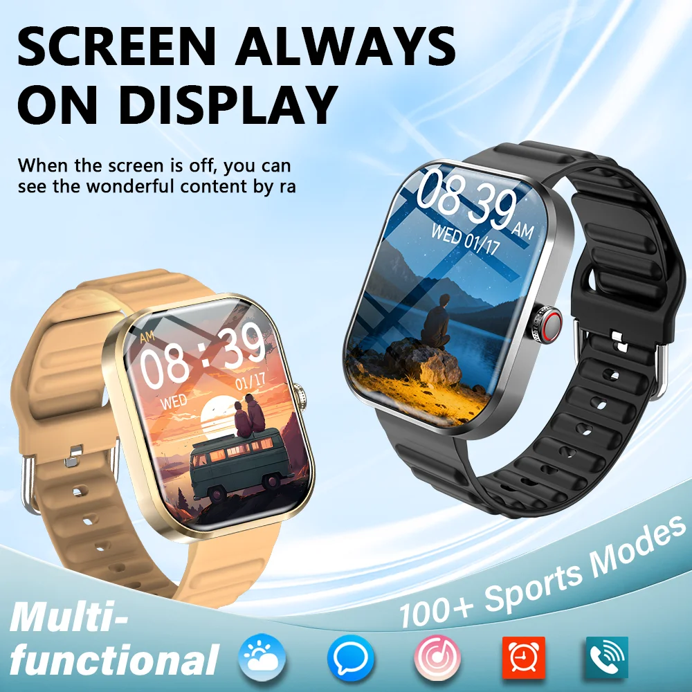 

LAXASFIT умные спортивные часы музыкальный плеер Bluetooth вызовы фитнес-отслеживание мониторинг сна для мужчин и женщин 2026 подарок на Новый год