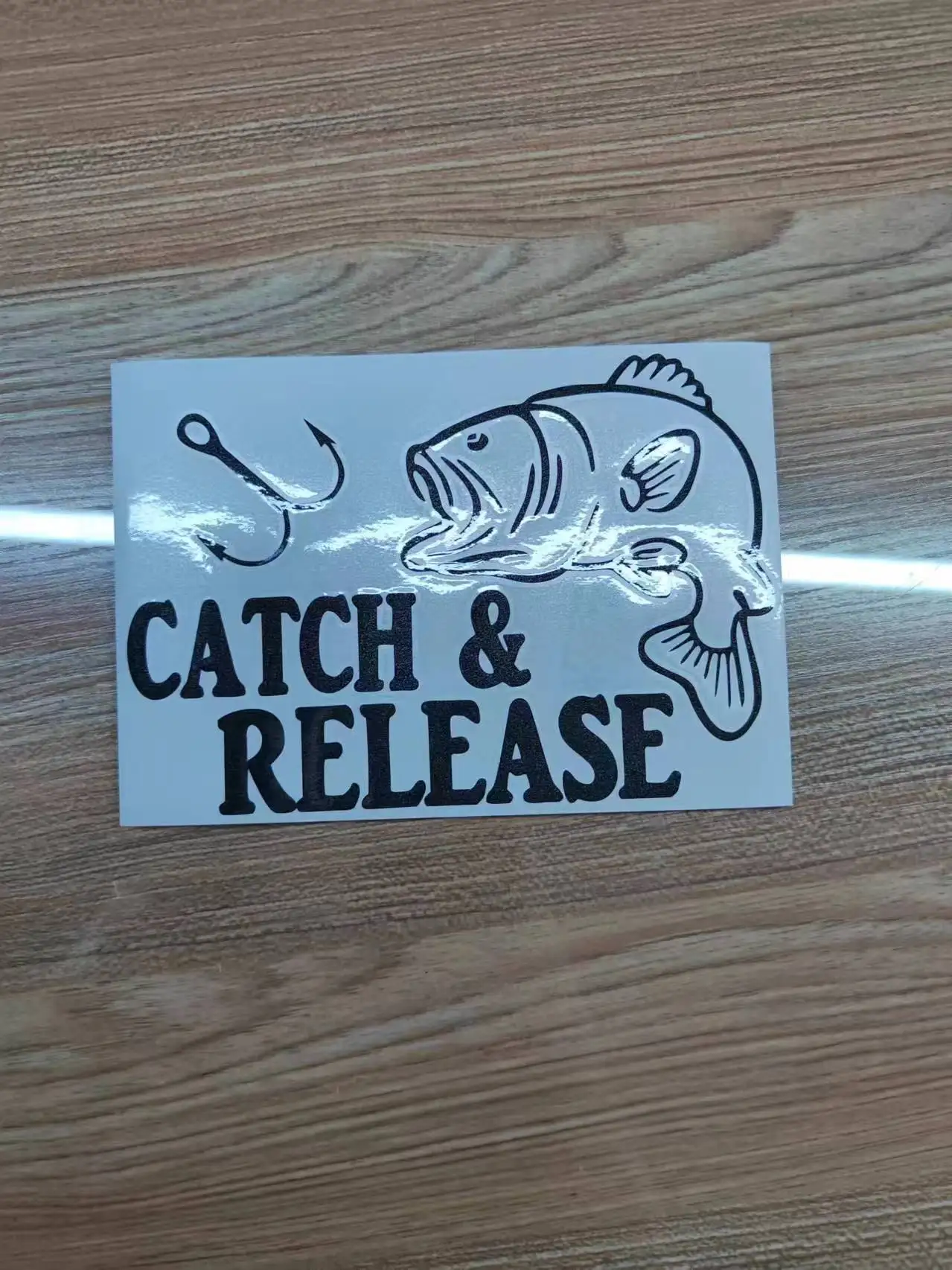 ملصق مصد نافذة سيارة على شكل سمكة ، ملصق سيارة فينيل مقاوم للماء ، إكسسوارات دراجة نارية ، 18x12.3cm