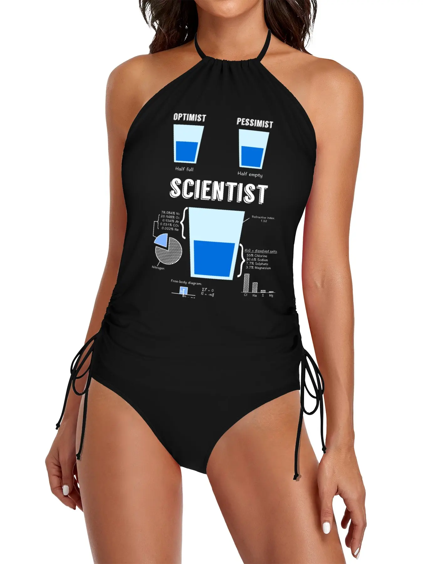 

Optimist... pessimist... SCIENTIST! Split Swimsuit Set Women's summer suits swimsuits for woman bikini set women