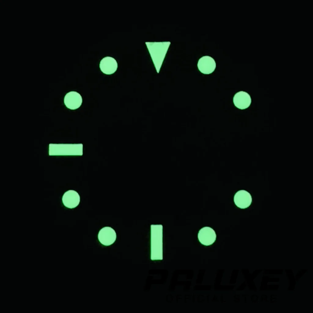 28.5 مللي متر NH35 أمة الله ساعة الطلب الأخضر مضيئة ساعة الوجه صالح NH35 NH36 4R 7S حركة ل SUB NH35