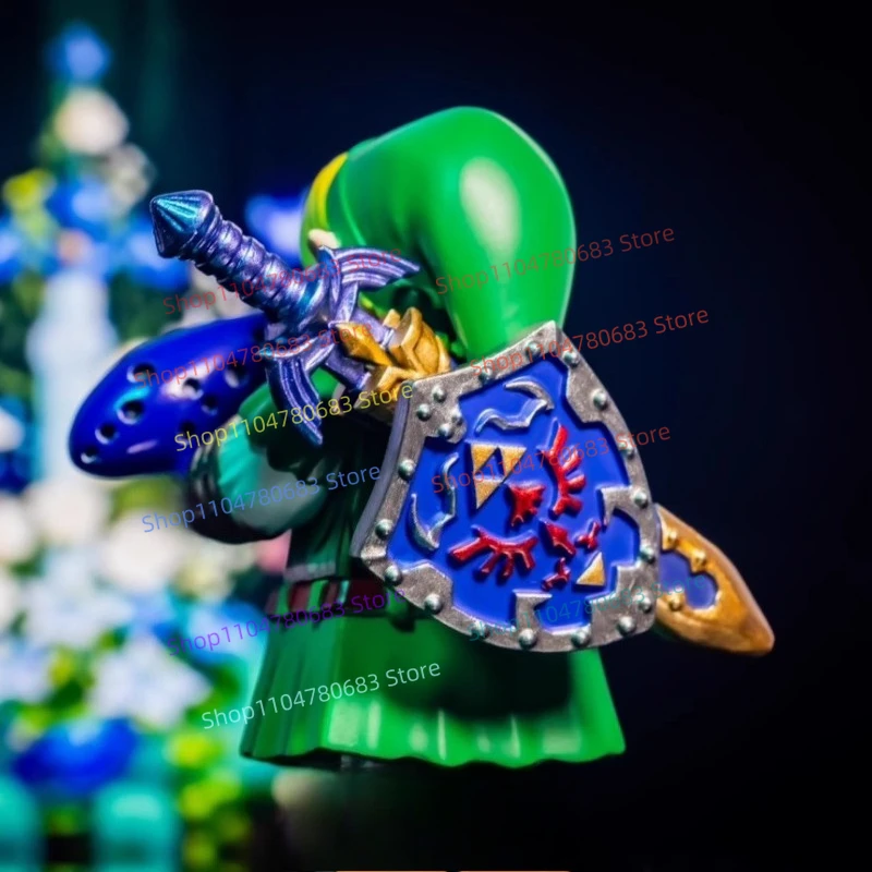 Moc blocos de construção de edição limitada de alta qualidade boneca espada chapéu verde mosaico brinquedo ornamentos coleção