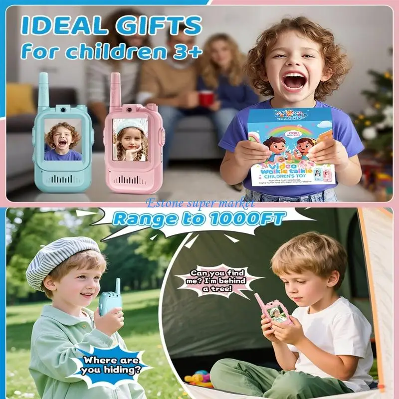 090B Vídeo Elétrico Walkie Talkie Brinquedo Para Crianças Dispositivo Comunicação com Som Claro Para Crianças Atividades Ao