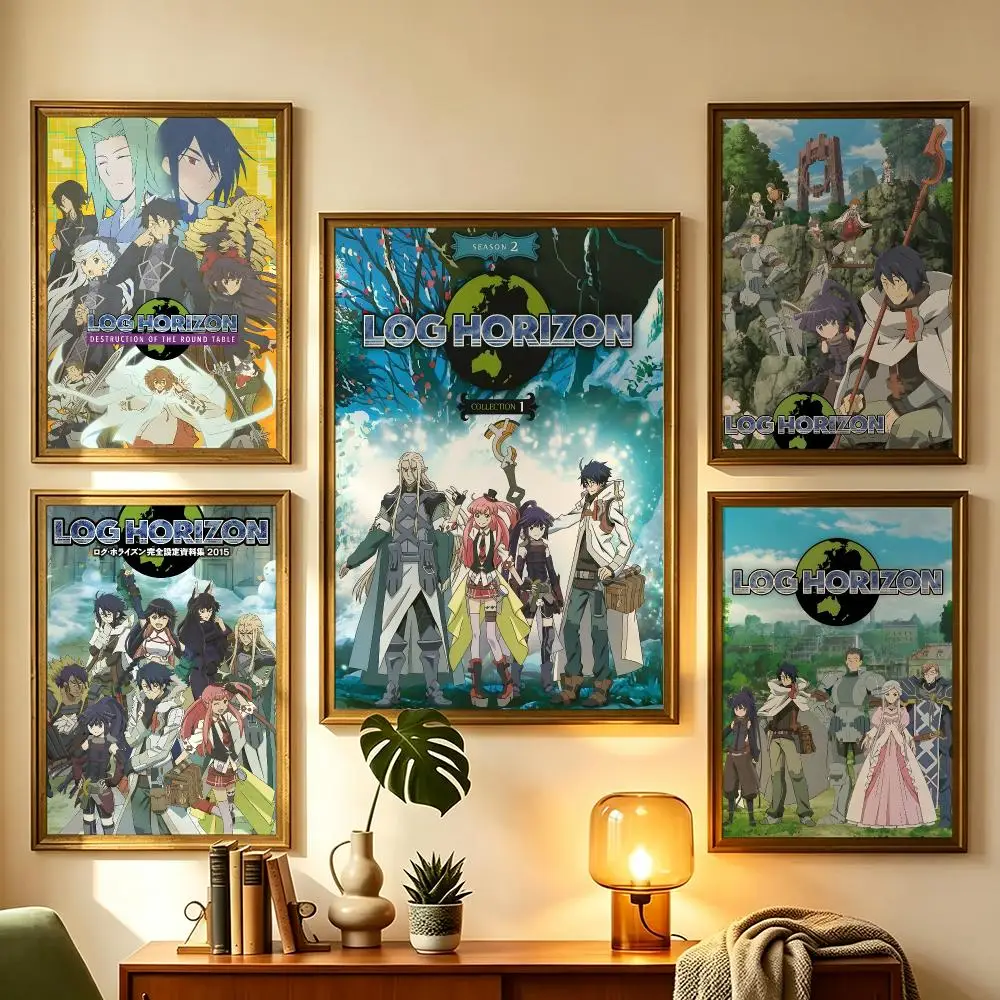 anime Log Horizon Poster Wall Sticker Poster Decal PP Material Self-Adhesive Waterproof for Living Room Home Wall Decor
