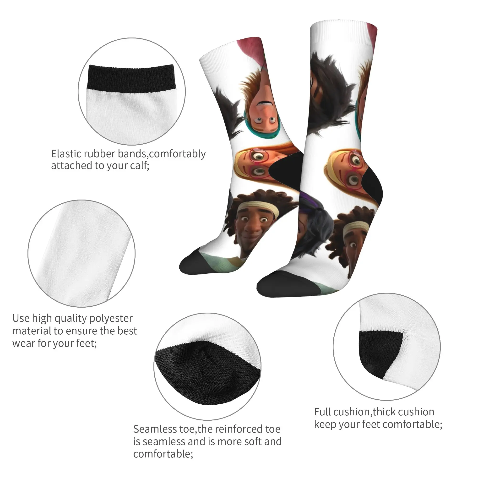 Big Hero 6 Cartoon Socks  Gothic Stockings Adults Men Comfortable Outdoor Sports Socks Spring Printed Anti Bacterial Socks