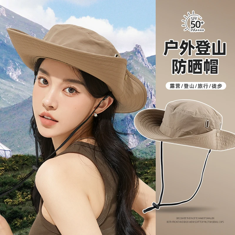 

bucket hat women western cowboy fisherman hat outdoor sunscreen ultraviolet hiking fishing hat for men sun hat