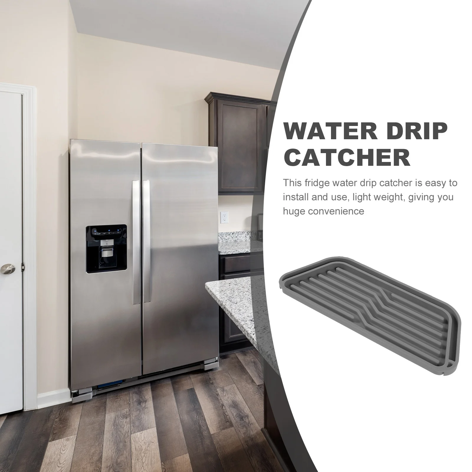 

Silicone Fridge Water Drip Catcher Lightweight Practical Design Cut to Size Spill Proof Refrigerator Drip Catcher