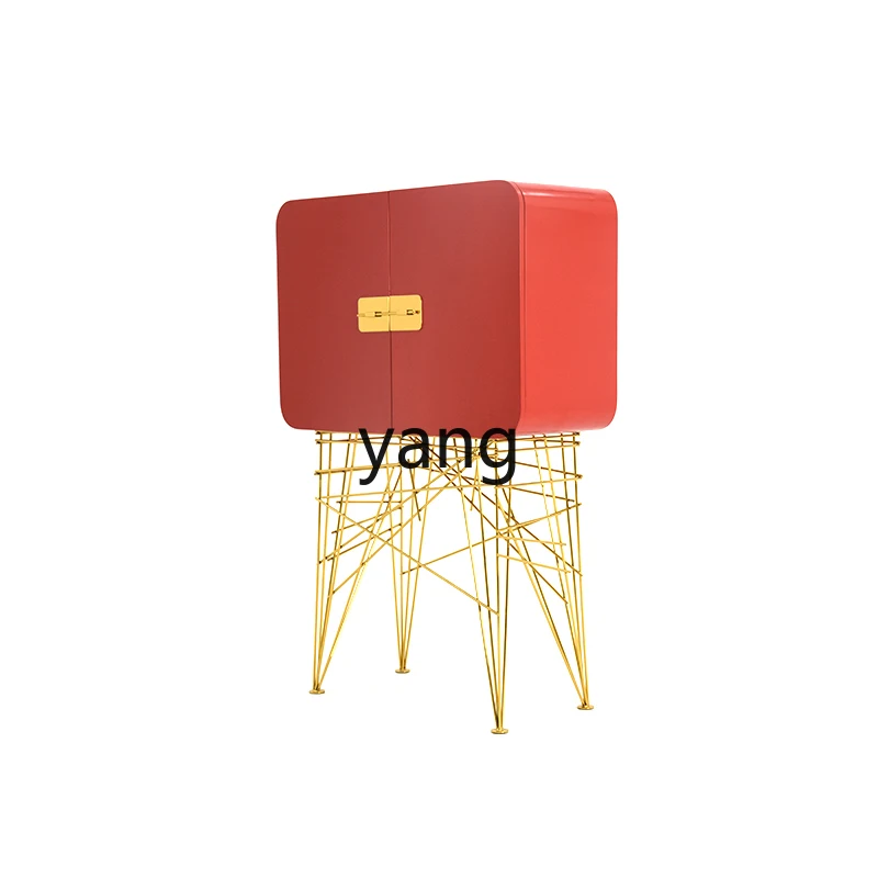 LTT Italian light luxury locker Modern simple metal wine cabinet Living room dining side cabinet