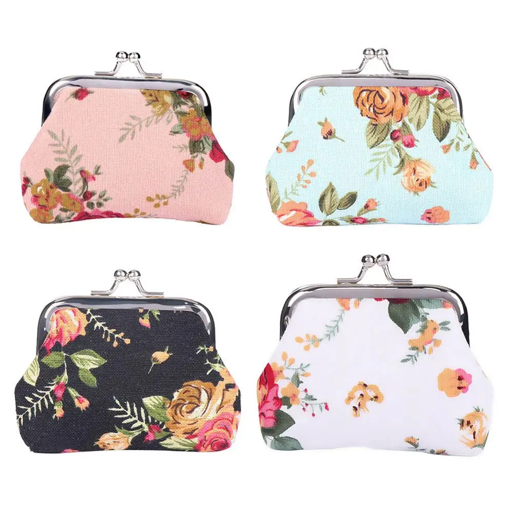 Women  Gift Vintage Flower Retro Hasp Small Wallet Clutch Bag Credit Card Holder Coin Purse