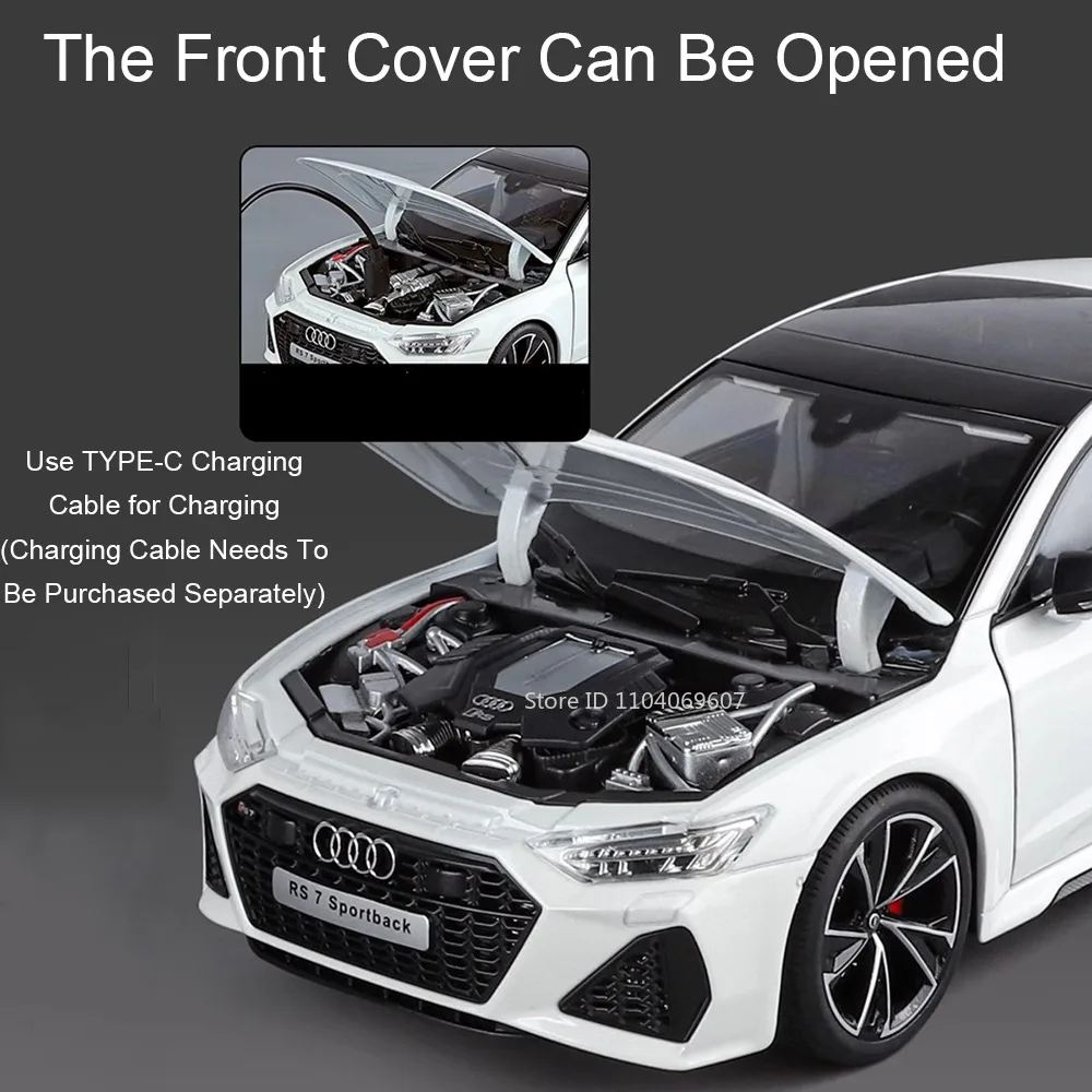 Maßstab 1:18 RS7 Rolls-royce Phantom-Auto-Spielzeugmodelle, Legierung, Druckguss, Stoßdämpfung, Türen, geöffnetes Soundlicht für Erwachsene und Kinder, Geschenke – Detail 13