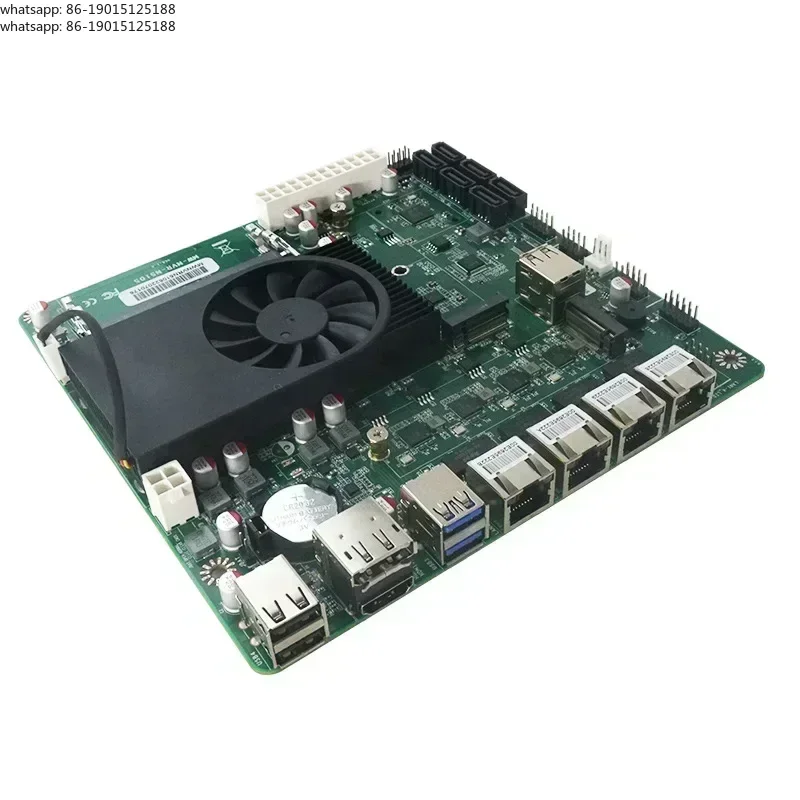 N5105 NAS Mini ITX Industrial Motherboard 17x17CM Soft Routing I226-V B3 2.5Gbps 4*LAN 2*M.2 NVMe 6*SATA3.0 Mainboard PC