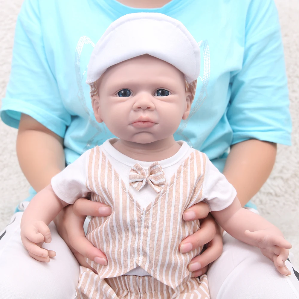 

WW1524 50cm(20inch) 3900g Full Body Silicone Cute Reborn Baby Dolls Toy for Girls Eyes Opened Alive Boneca with Clothes