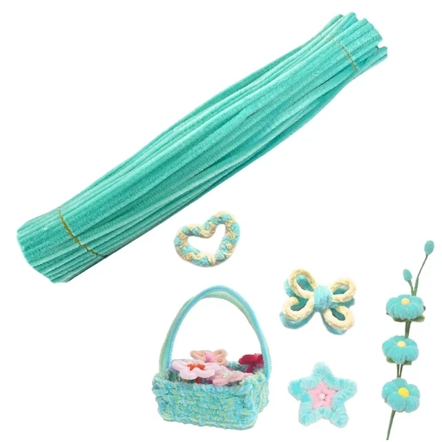 100 Stuks Twist Bar Chenille Stelen Aambeeld Draad Ambachtelijke Pijp Speelgoed Diy Strips Creatief Hobby Handgemaakt Materiaal Voor Diy Ambachtelijke Benodigdheden