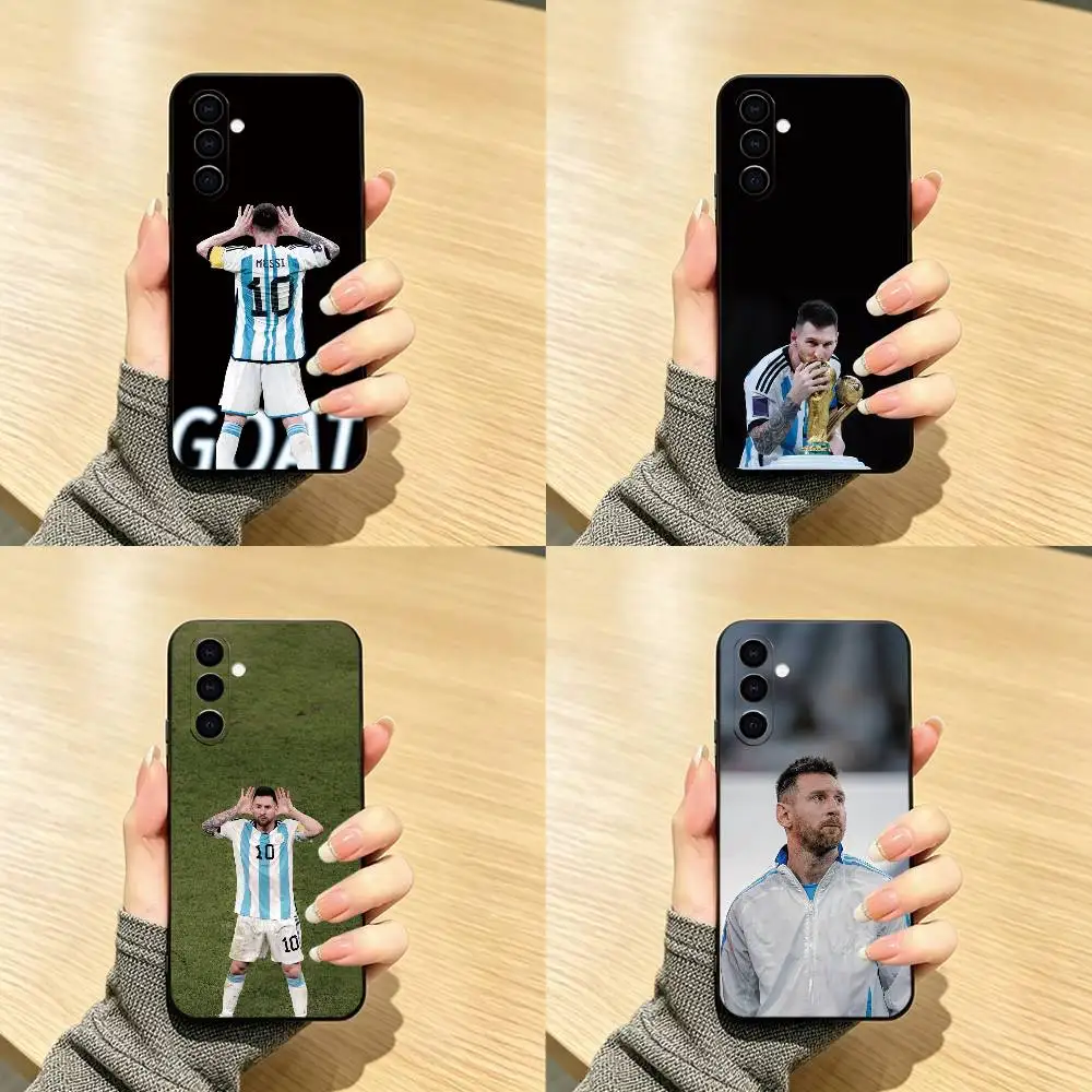 F-Football L-Lionel Messi 10 Phone Case Black Silicone Soft For Samsung Galaxy A73,A72,A71,A70,A53,A52,A51
