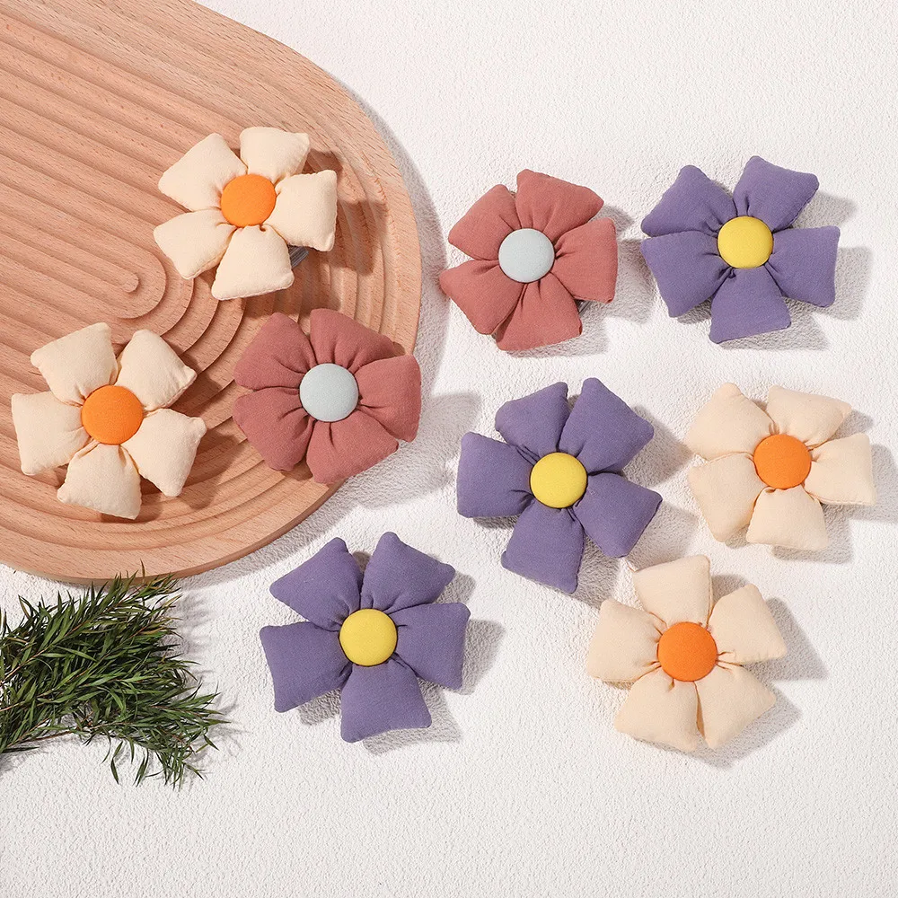 10 stücke Mädchen Zufällige Farbe Cartoon Blumen Haar Clips Für Kinder kinder Sicherheit Haarnadeln Headwear Nette Geschenke Haar Zubehör