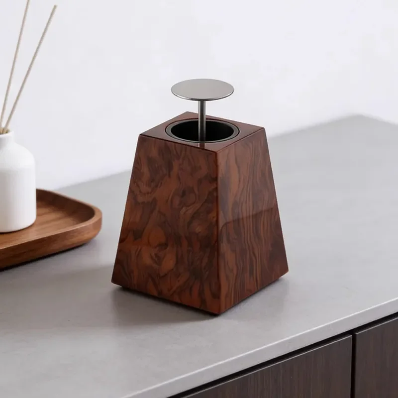 Modern Rosewood Piano Finish Tissue Box Desktop Organizer Aromatherapy Tray Elegant Home Decor Storage Solution for Living
