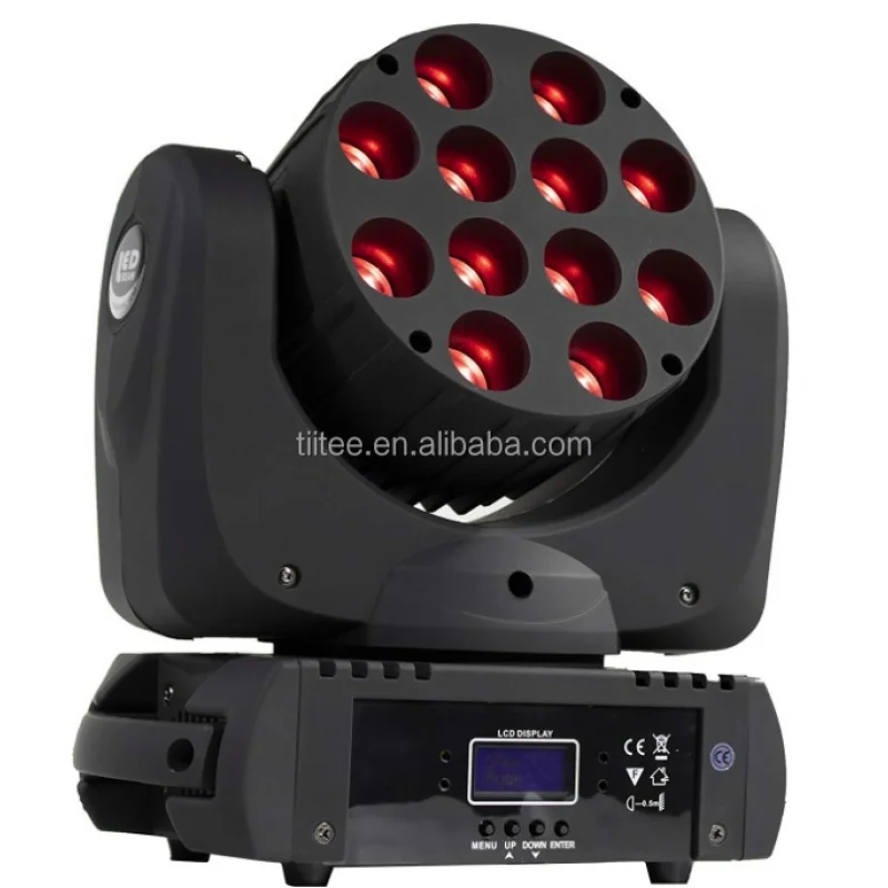 

Tiitee TT-W1210 Pieces 4in1 RGBW LED Moving Head Wash Light Stage Light for Christmas Events Night Clubs Disco KTV Bar