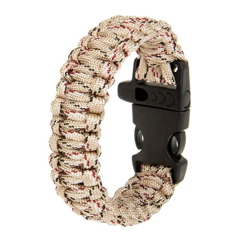 Whistle Paracord Bracelet, Seven-Core Paracord Weaving, Survival, Emergency Rescue, Outdoor Bracelet, Bag Accessories gallery 4